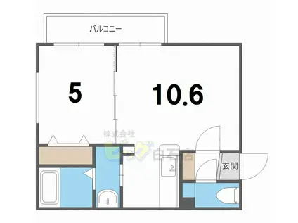 カレラ平和通(1LDK/4階)の間取り写真