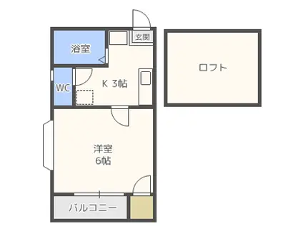 ハイツASKA(1K/2階)の間取り写真