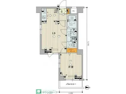 スカイコートヌーベル中村橋(1LDK/1階)の間取り写真