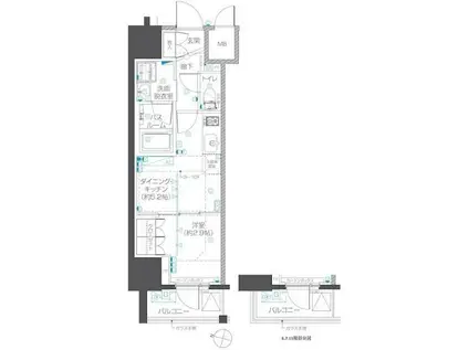 ズーム本郷(1DK/11階)の間取り写真