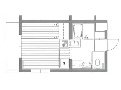 第2FMクレセントマンション(1K/1階)の間取り写真