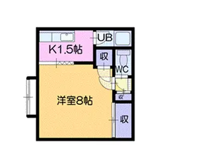 ラフェーリア(1K/2階)の間取り写真