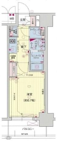 プレサンス名古屋STATIONルミアス(1K/9階)の間取り写真