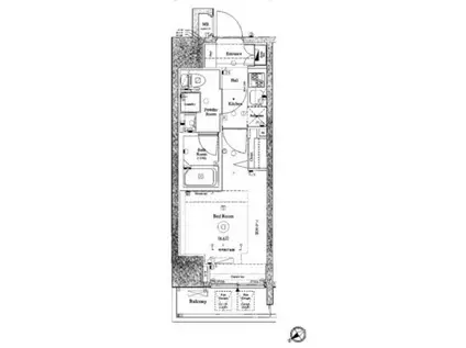 アクサス汐留(1K/10階)の間取り写真