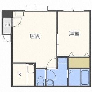 カーナ・ハギナカ(1LDK/3階)の間取り写真
