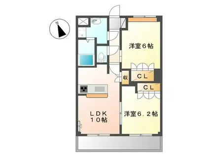 サンライフ・プラザ(2LDK/2階)の間取り写真