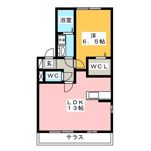 VILLA FORESTA B(1LDK/1階)の間取り写真