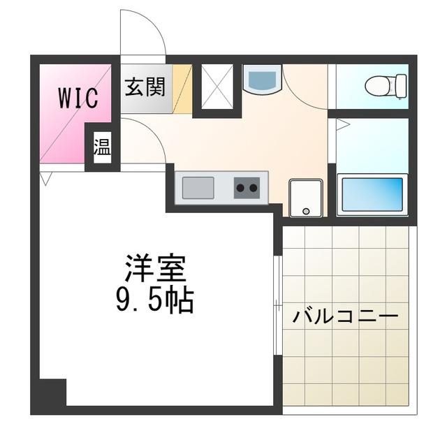 プリヴェ2号館(1K/7階)の間取り写真