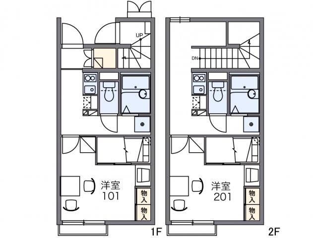 レオパレスエスピナカII(1K/2階)の間取り写真