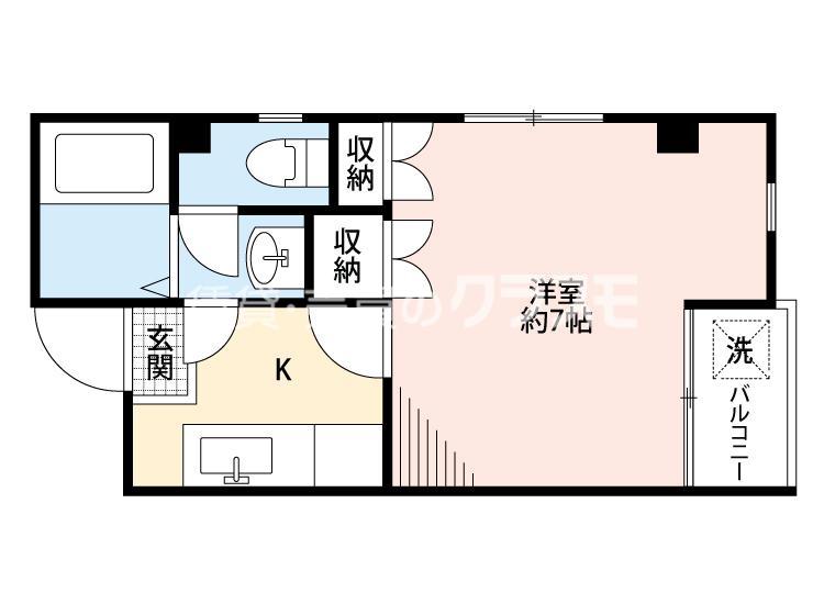 コーポSY(1K/6階)の間取り写真