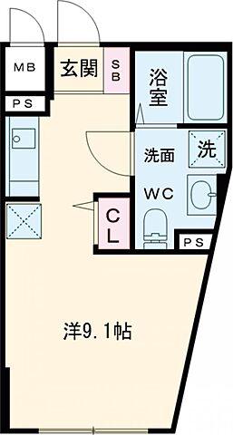クリオ ラモード目黒洗足(1K/3階)の間取り写真
