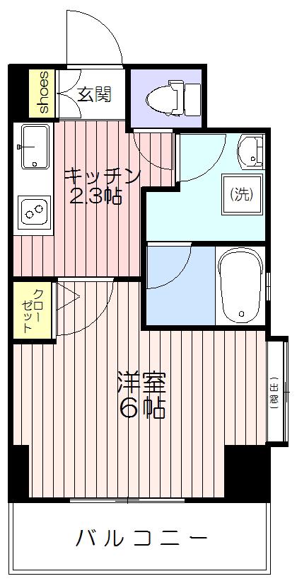 シャトー池袋(1K/1階)の間取り写真