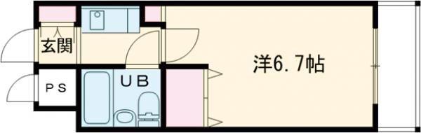 ライオンズプラザ河辺駅前(1K/9階)の間取り写真