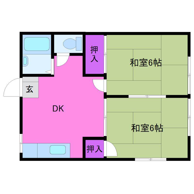 コア・88(2DK/1階)の間取り写真