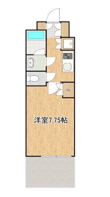 フェルテ中野(1K/8階)の間取り写真