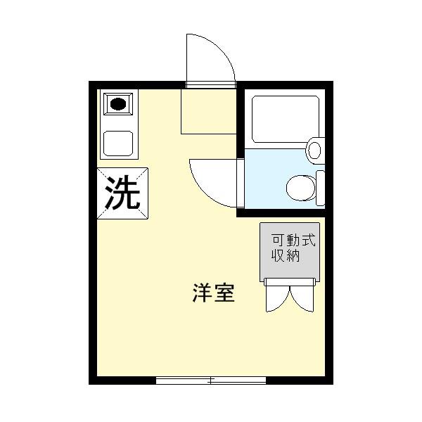 暁ハイツ(ワンルーム/2階)の間取り写真
