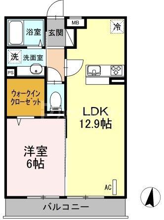 セントポーリア(1LDK/2階)の間取り写真