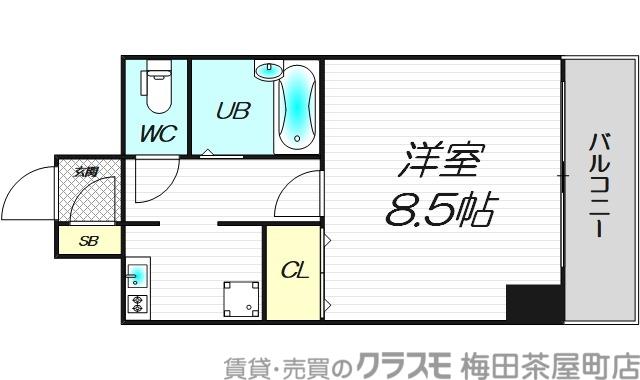 アーバネックス野田(1K/3階)の間取り写真