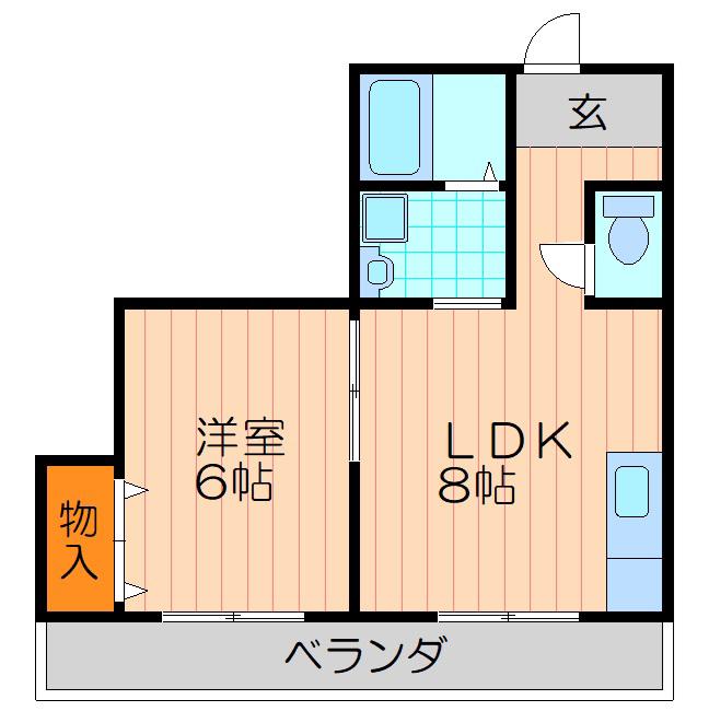 しゃろんどびぶれ(1LDK/4階)の間取り写真