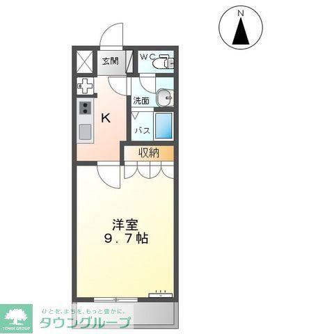 リバージュ(1K/2階)の間取り写真