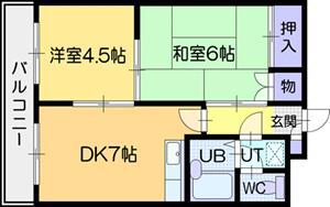 イメージ307(2DK/2階)の間取り写真