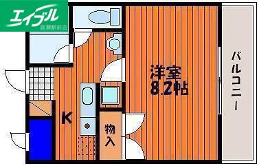 MSDハイツ(1K/3階)の間取り写真