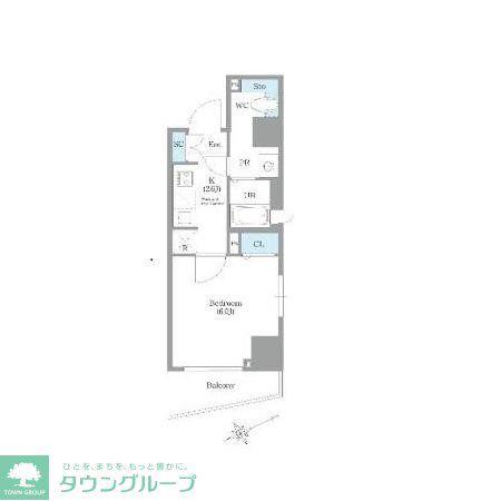カスタリア銀座 II(1K/6階)の間取り写真