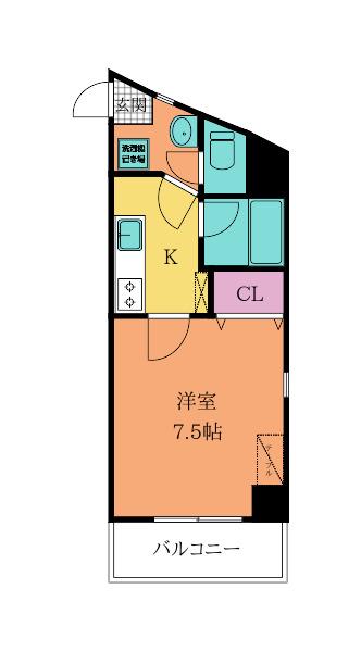 馬借タカヤコーポレーション(1K/5階)の間取り写真