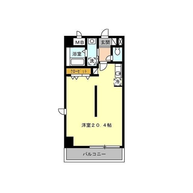 D-ROOMグリーンハイツ北口(ワンルーム/7階)の間取り写真