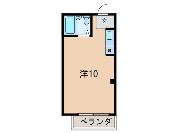 キタノビル(ワンルーム/3階)の間取り写真