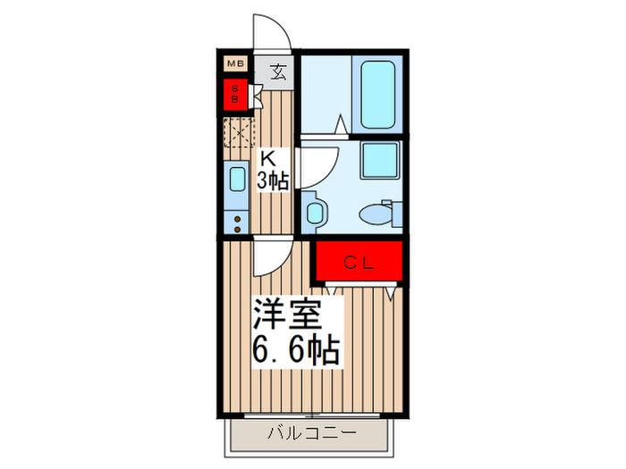 MAISON PROUDIA(1K/1階)の間取り写真