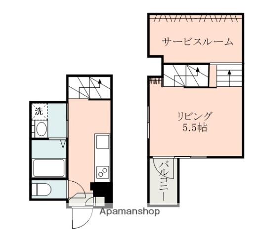 GRANDIR鹿大前(1K/1階)の間取り写真