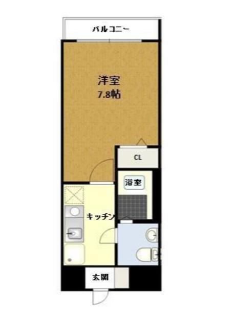 モンターナみずほ台(1K/1階)の間取り写真