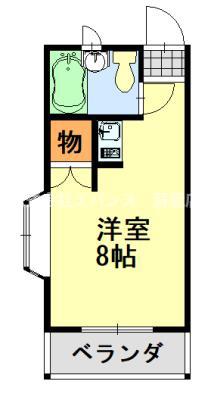 OCEANCOURT蘇我イースト(ワンルーム/1階)の間取り写真