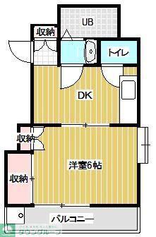 EXCEL富士見(1DK/1階)の間取り写真
