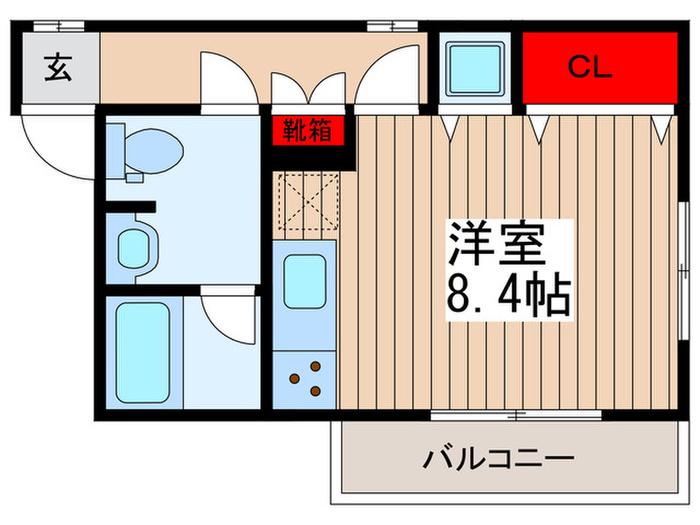 イーストパレス(ワンルーム/2階)の間取り写真