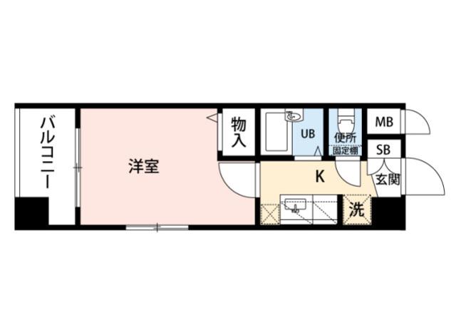 グレースメゾン六本松(1K/3階)の間取り写真