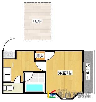 コスモアイリス(1K/1階)の間取り写真