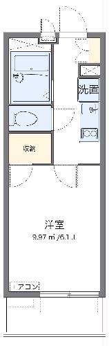 レオパレスSHIBIRAKI(1K/3階)の間取り写真