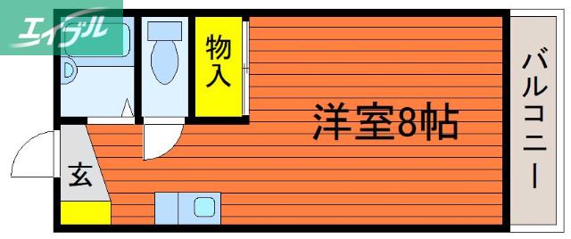 クイーンコーポ(1K/3階)の間取り写真