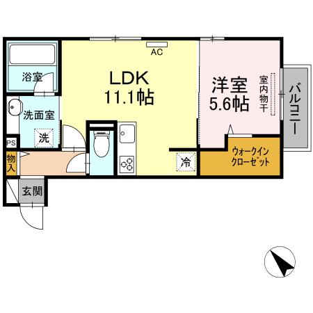 ETERNO DE SAGE(1LDK/2階)の間取り写真
