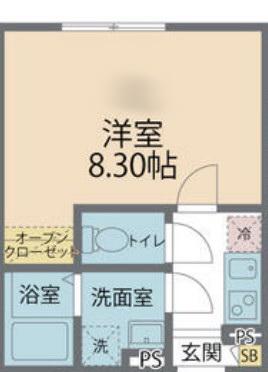 カインドネス本厚木ノース(1K/3階)の間取り写真