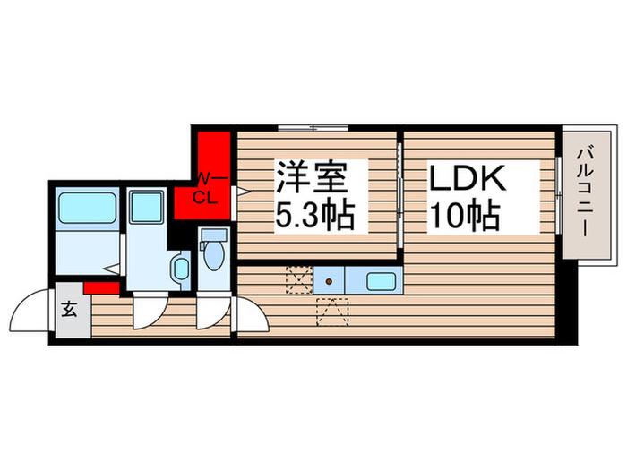 フラワー リッジ(1LDK/1階)の間取り写真