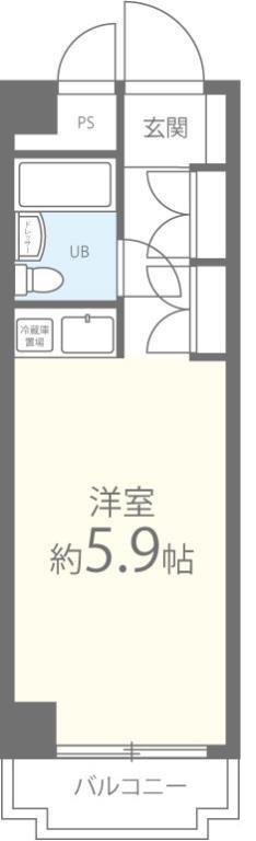 セイワパレス福島(ワンルーム/4階)の間取り写真