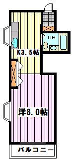 ベルハイム(ワンルーム/1階)の間取り写真