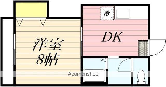 ステートラスK2(1DK/3階)の間取り写真