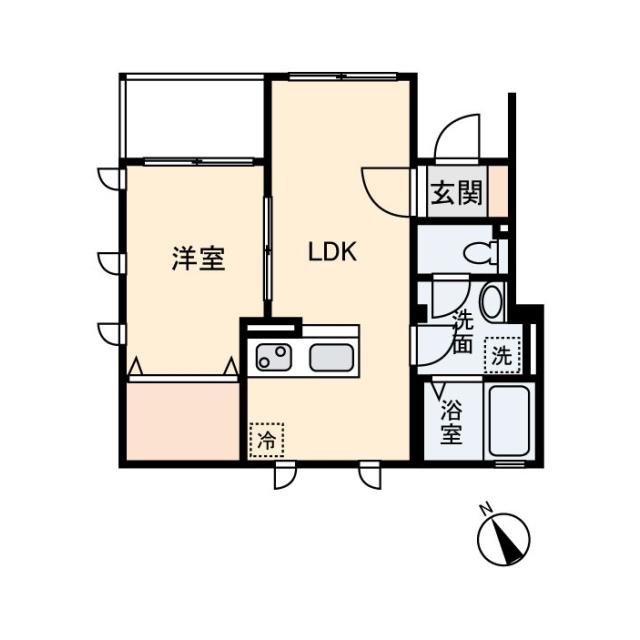 セゾンドローリエ(1LDK/1階)の間取り写真