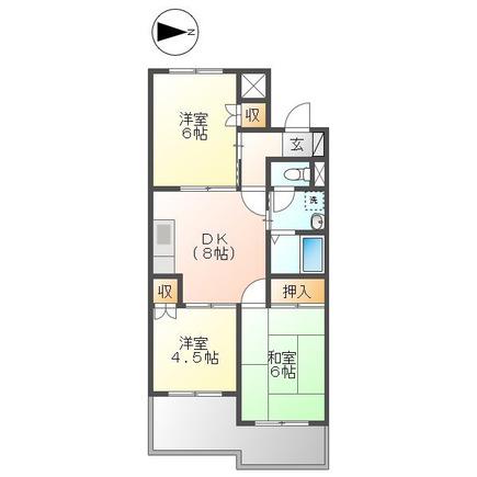 プレステージ板橋本町・NO.1(3DK/1階)の間取り写真