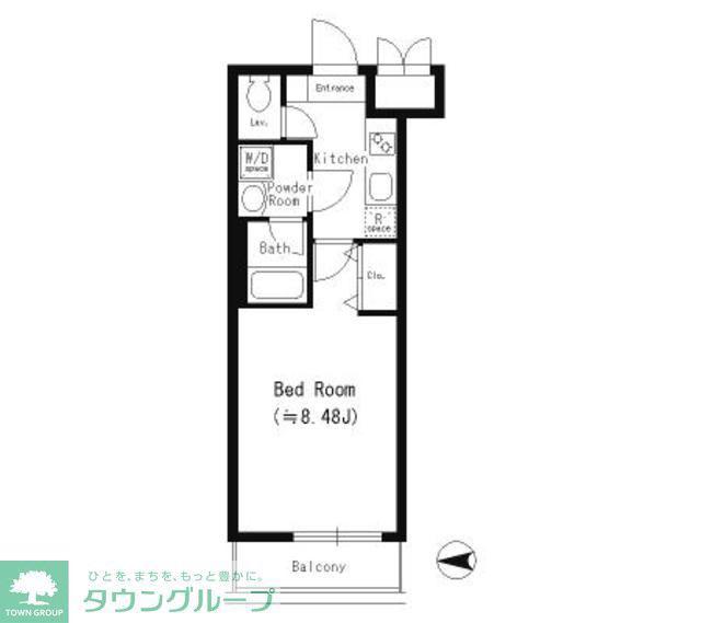 REFINADO・PISO(1K/1階)の間取り写真