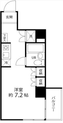 ドミトリー原町田(ワンルーム/12階)の間取り写真
